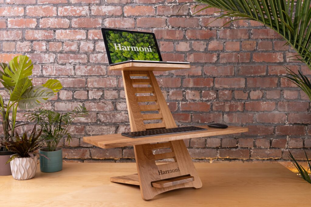 view of a ergonomic desk stand