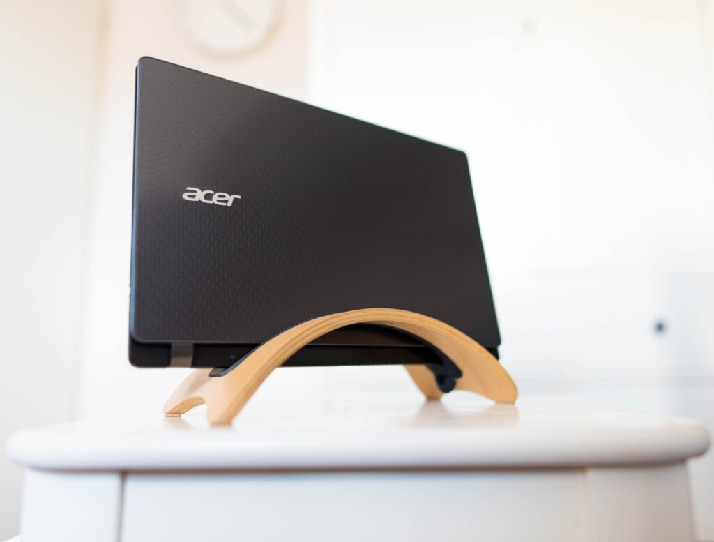Acer tablet sitting in holder